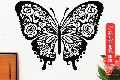 Cricut Floral Butterfly SVG SVG MD JOYNAL ABDIN 