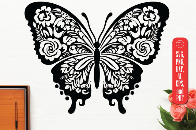 Cricut Floral Butterfly SVG SVG MD JOYNAL ABDIN 