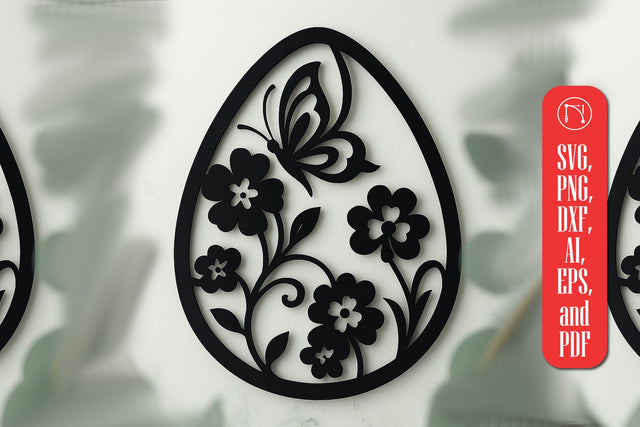 Cricut Floral Easter Egg SVG cut file SVG MD JOYNAL ABDIN 