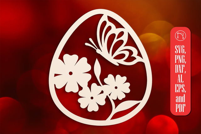 Cricut Floral Easter Egg SVG cut file SVG MD JOYNAL ABDIN 