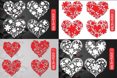 Cricut Floral Flower Heart SVG Bundle SVG MD JOYNAL ABDIN 