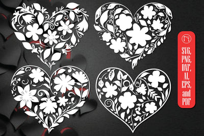 Cricut Floral Flower Heart SVG Bundle SVG MD JOYNAL ABDIN 