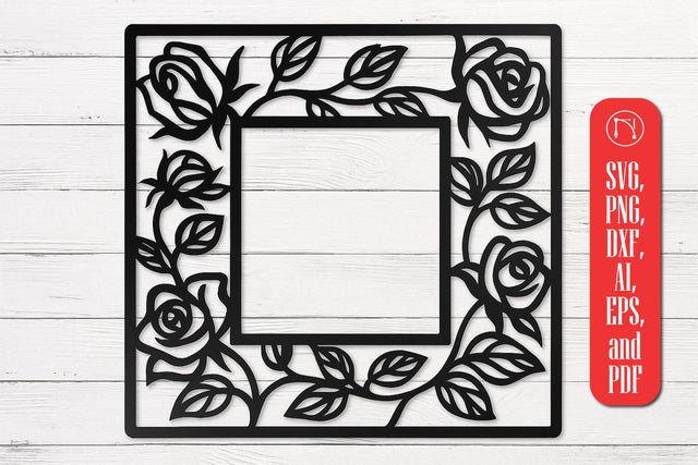 Cricut Floral Metal Frame SVG Cut File SVG MD JOYNAL ABDIN 