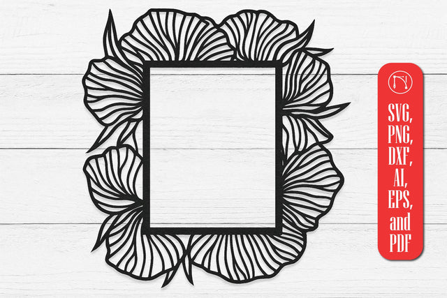 Cricut Floral Metal Frame SVG Cut File SVG MD JOYNAL ABDIN 