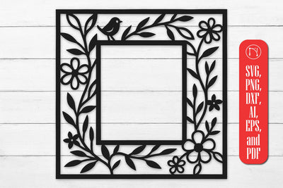 Cricut Floral Metal Frame SVG Cut File SVG MD JOYNAL ABDIN 