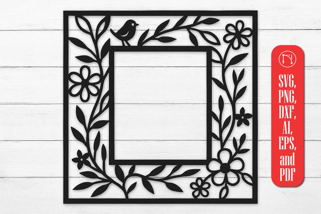 Cricut Floral Metal Frame SVG Cut File SVG MD JOYNAL ABDIN 