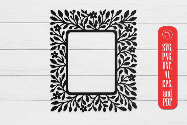 Cricut Floral Metal Frame SVG Cut File SVG MD JOYNAL ABDIN 