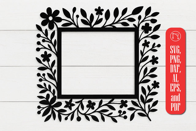 Cricut Floral Metal Frame SVG Cut File SVG MD JOYNAL ABDIN 