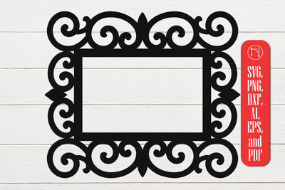 Cricut Floral Metal Frame SVG Cut File SVG MD JOYNAL ABDIN 