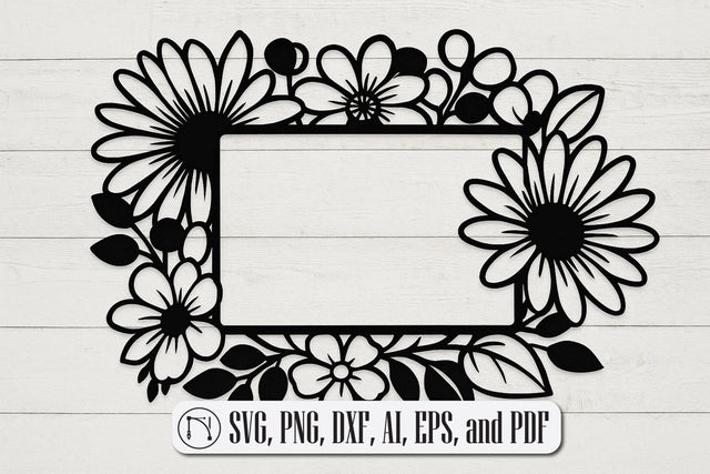 Cricut Floral Metal Frame SVG Cut File SVG MD JOYNAL ABDIN 