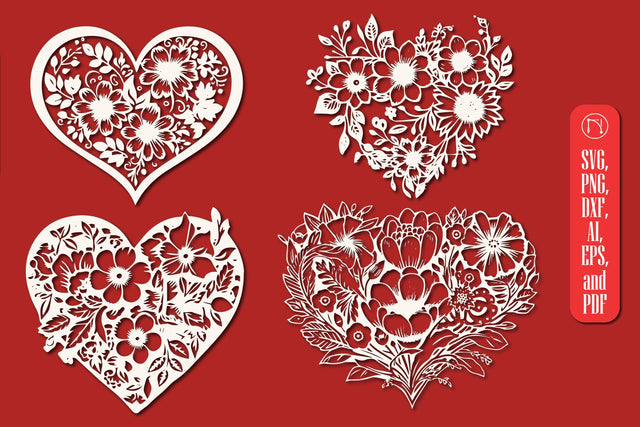 Cricut Flower Heart SVG Cut File Bundle SVG MD JOYNAL ABDIN 