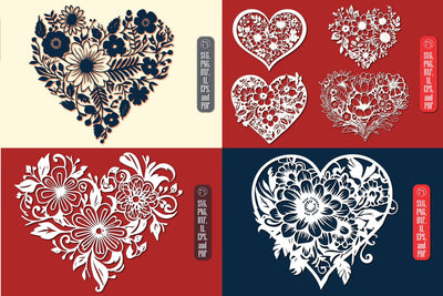 Cricut Flower Heart SVG Cut File Bundle SVG MD JOYNAL ABDIN 