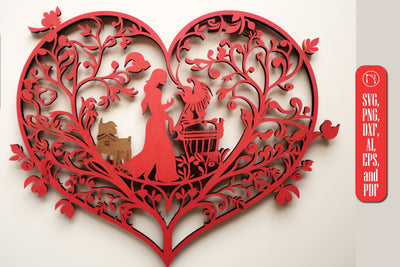 Cricut Flower Heart SVG Cut File SVG MD JOYNAL ABDIN 