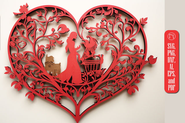 Cricut Flower Heart SVG Cut File SVG MD JOYNAL ABDIN 