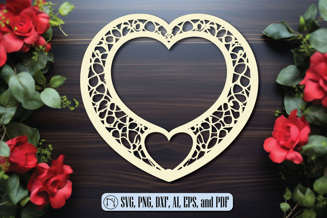 Cricut Flower Heart SVG Cut File SVG MD JOYNAL ABDIN 