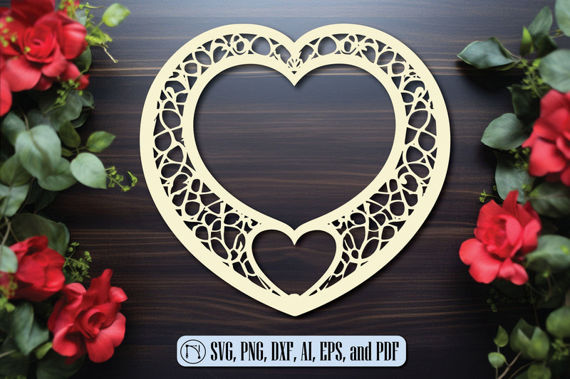 Cricut Flower Heart SVG Cut File SVG MD JOYNAL ABDIN 