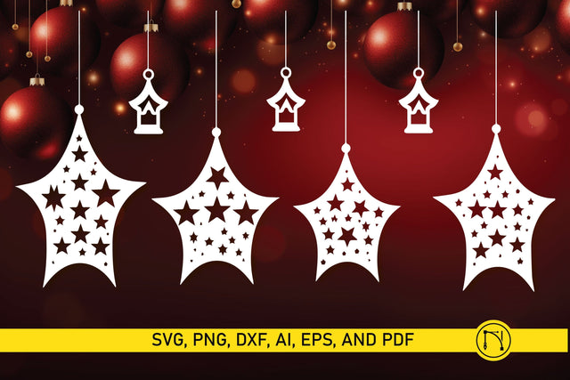 Cricut Hanging Holiday Star SVG Bundle SVG MD JOYNAL ABDIN 