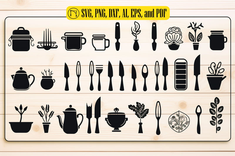 Cricut Kitchen Decor SVG Bundle - So Fontsy