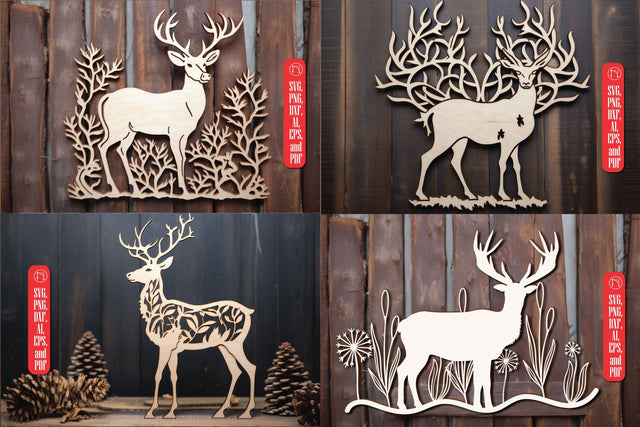 Cricut Laser Cut Deer SVG Decor Bundle SVG MD JOYNAL ABDIN 