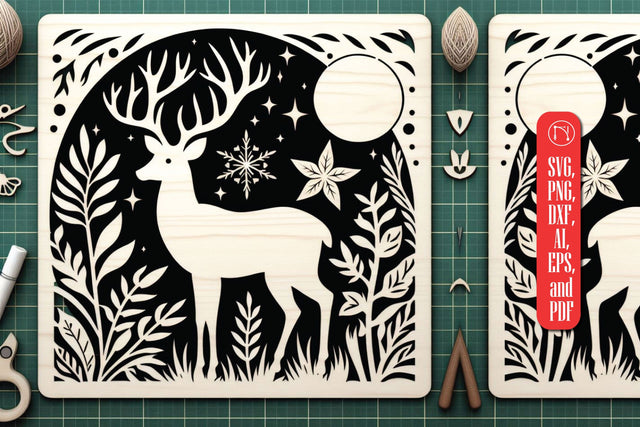 Cricut Laser Cut Panno Deer SVG SVG MD JOYNAL ABDIN 