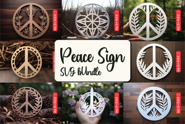 Cricut laser cut Peace Sign SVG Bundle SVG MD JOYNAL ABDIN 