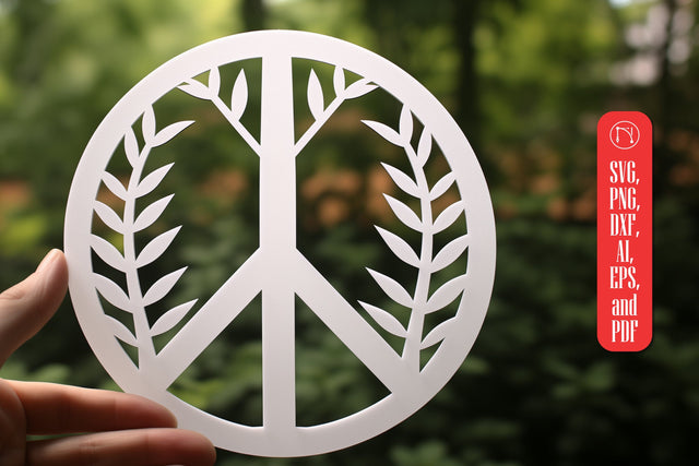 Cricut laser-cut Peace Sign SVG SVG MD JOYNAL ABDIN 