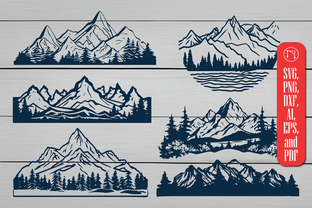 Cricut Mountains Laser Cut SVG Bundle SVG MD JOYNAL ABDIN 