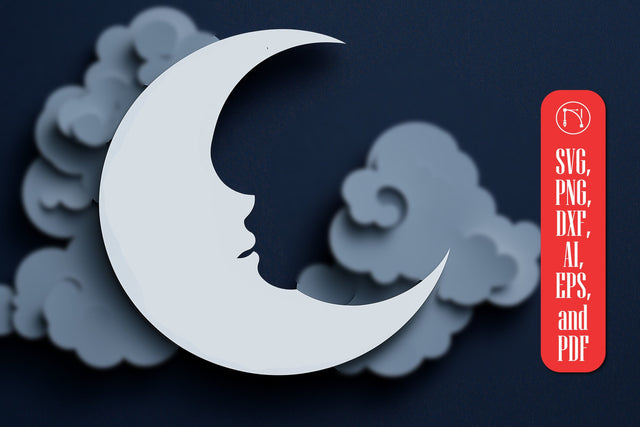 Cricut Mystical Moon SVG Cut File SVG MD JOYNAL ABDIN 