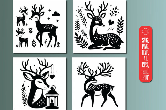 Cricut PANNO DEER Decor SVG Bundle SVG MD JOYNAL ABDIN 