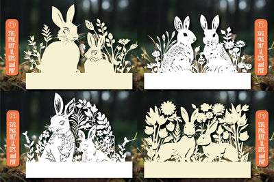 Cricut Paper Craft Rabbit SVG Bundle SVG MD JOYNAL ABDIN 