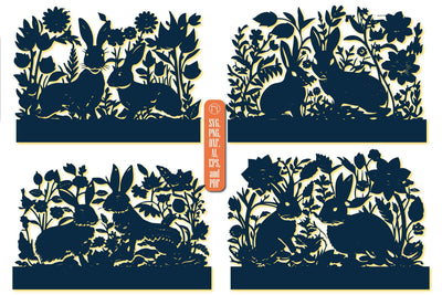 Cricut Paper Craft Rabbit SVG Bundle SVG MD JOYNAL ABDIN 