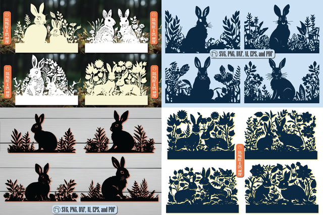 Cricut Paper Craft Rabbit SVG Bundle SVG MD JOYNAL ABDIN 
