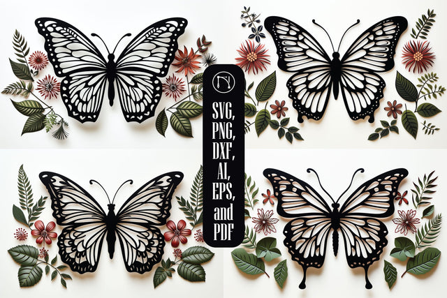 Cricut Paper Cut Butterfly SVG Bundle SVG MD JOYNAL ABDIN 