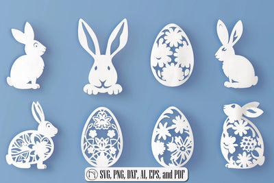 Cricut Paper Cut Easter SVG Bundle SVG MD JOYNAL ABDIN 