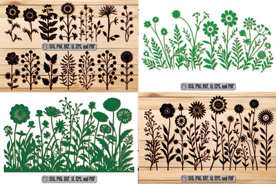Cricut Paper Cut Wild Flowers SVG Bundle SVG MD JOYNAL ABDIN 