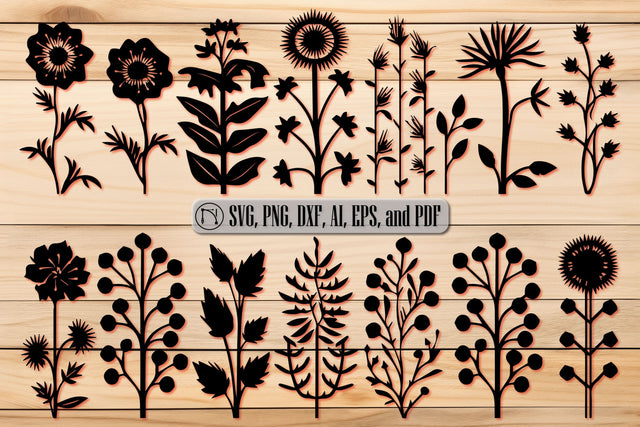 Cricut Paper Cut Wild Flowers SVG Bundle SVG MD JOYNAL ABDIN 