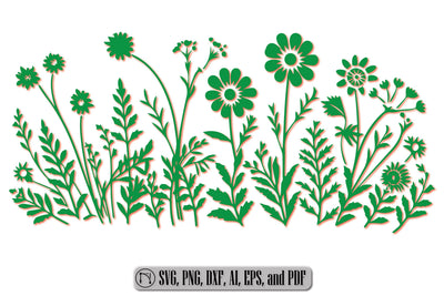 Cricut Paper Cut Wild Flowers SVG Bundle SVG MD JOYNAL ABDIN 