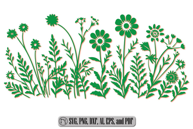 Cricut Paper Cut Wild Flowers SVG Bundle SVG MD JOYNAL ABDIN 
