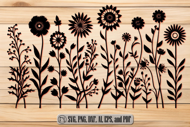 Cricut Paper Cut Wild Flowers SVG Bundle SVG MD JOYNAL ABDIN 