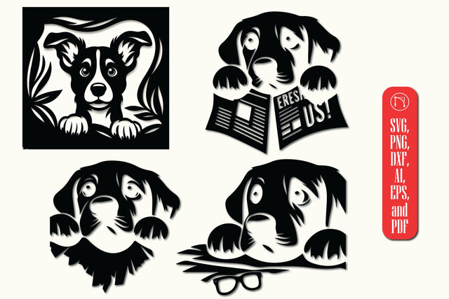 Cricut Peeking Dog SVG Bundle SVG MD JOYNAL ABDIN 