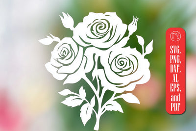 Cricut Rose Bouquet SVG Cut File SVG MD JOYNAL ABDIN 
