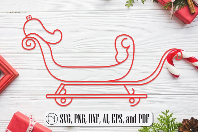 Cricut Santa's Sleigh SVG Cut File SVG MD JOYNAL ABDIN 