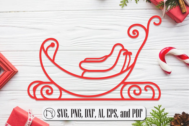Cricut Santa's Sleigh SVG Cut File SVG MD JOYNAL ABDIN 