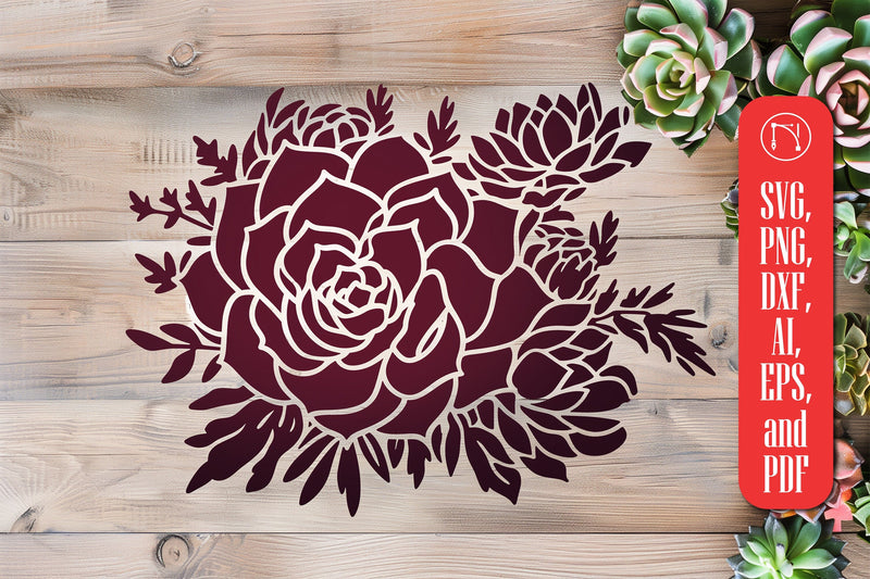 Cricut Succulent SVG cut file SVG MD JOYNAL ABDIN 