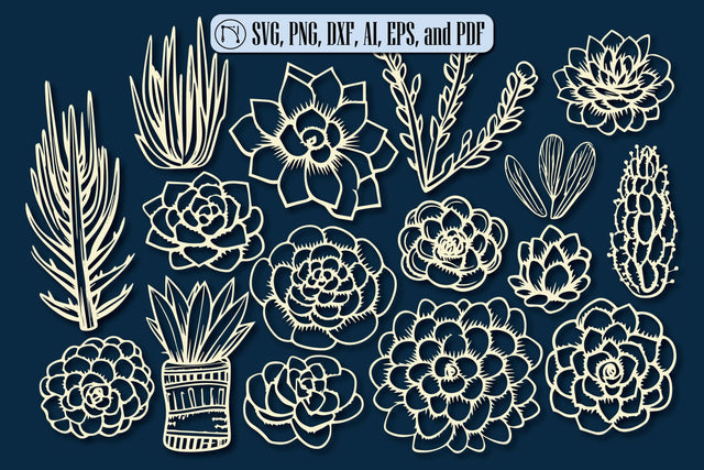 Cricut SUCCULENTS SVG Cut File Bundle SVG MD JOYNAL ABDIN 