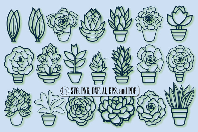 Cricut SUCCULENTS SVG Cut File Bundle SVG MD JOYNAL ABDIN 
