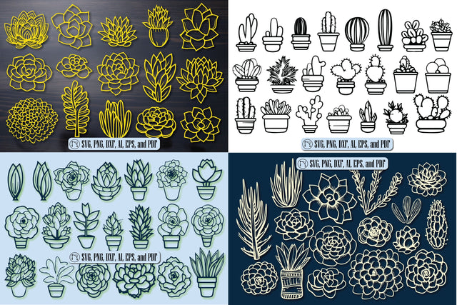 Cricut SUCCULENTS SVG Cut File Bundle SVG MD JOYNAL ABDIN 