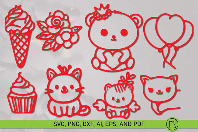 Cricut Valentine Animal SVG Bundle SVG MD JOYNAL ABDIN 