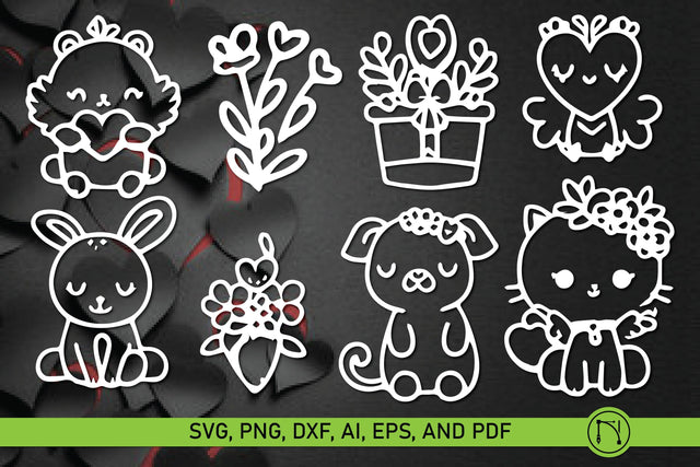 Cricut Valentine Animal SVG Bundle SVG MD JOYNAL ABDIN 