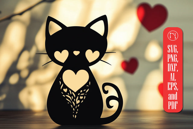 Cricut Valentine Cat SVG cut file SVG MD JOYNAL ABDIN 